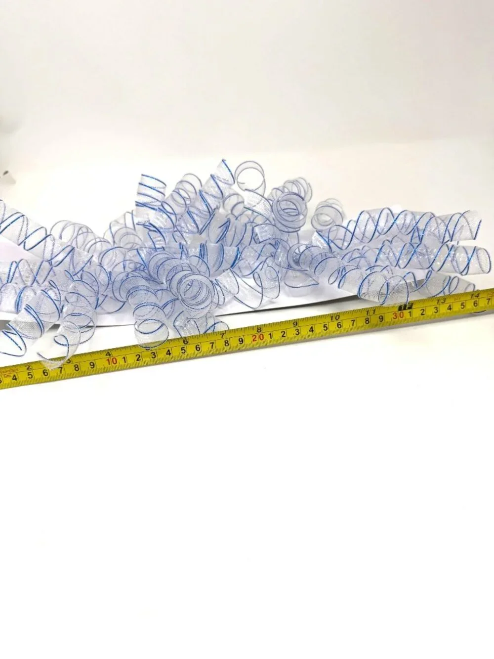 Target 2ct Christmas Festive Frost Premium Curl Swirl Blue - Wondershop™